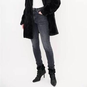 R13 high rise skinny jeans in Morrison Black